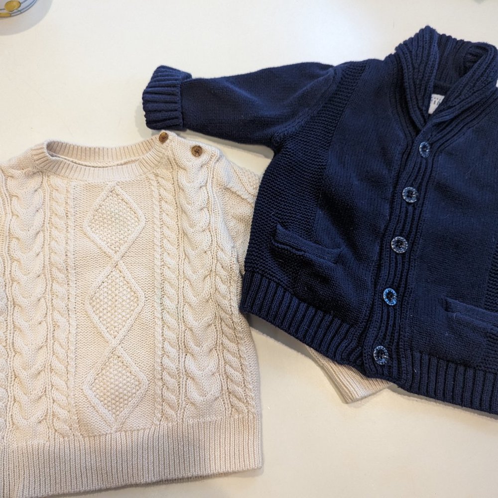 Two Gap Sweaters. 18-24mo. Very good condition.